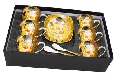 4413 SET 6 KLIMT ZLAT KAPUČINO