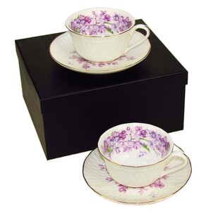 4210 RDEČ SET KAPUČINO 2+2 BONE CHINA