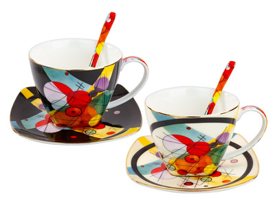 2822 SET 2 KAPUČINO VASILY KANDINSKY B/W