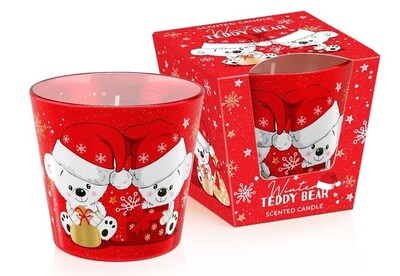 4139 SVEČA WINTER TEDDY BEAR