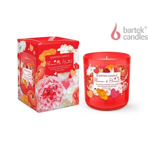 SVEČA FLOWER AND HEARTS 150 G